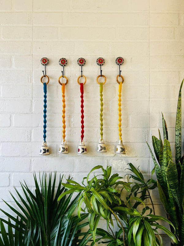 Miniature Macrame Floral Bells – Set of 5 | Buy 4 get 1 free