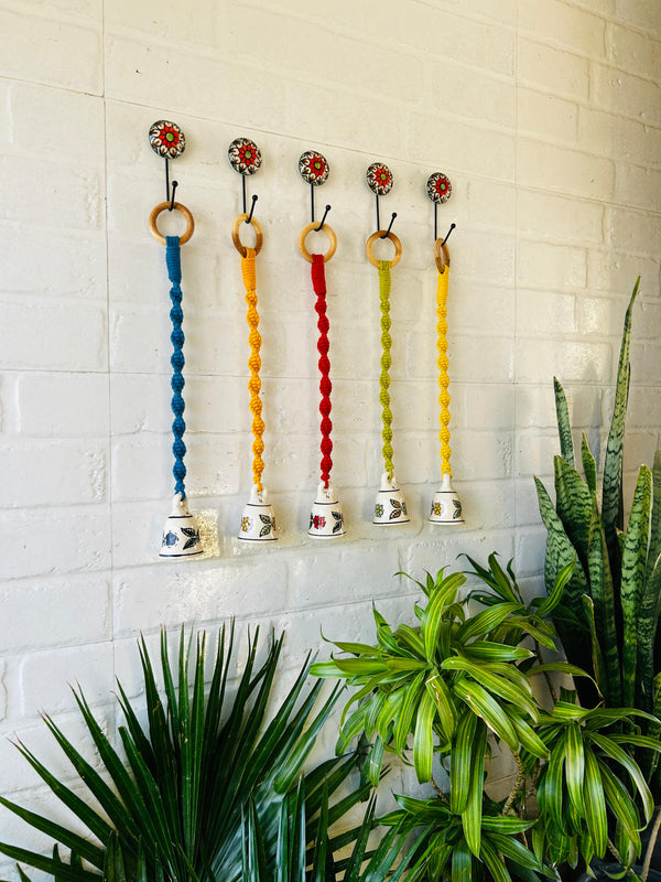Miniature Macrame Floral Bells – Set of 5 | Buy 4 get 1 free