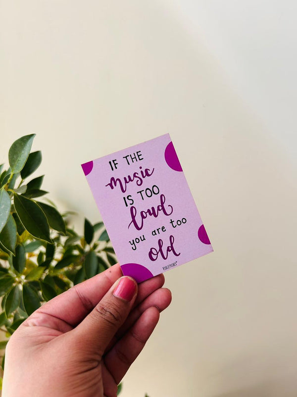Music | Small wooden sticker with hand doodled design