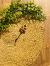 happy mind happy life | Beaded Hut with Ceramic hook