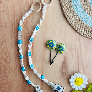 NEER | Temple Chimes | Ceramic Macrame Bells with Ceramic Hooks