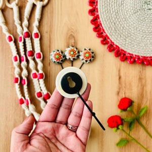 KESARI | Temple Chimes | Ceramic Macrame Bells with Ceramic Hooks