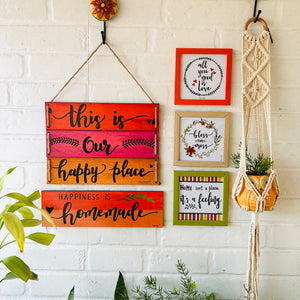 Happy place rustic combo | Wall decor