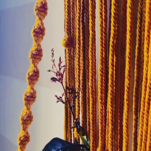 Mac Two Stories | MUSTARD | Macrame Shelf with a Ceramic hook