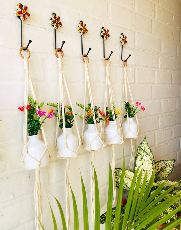 Mini basic macrame plant hangers