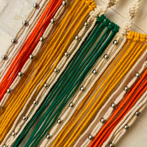 'Sunshine' spiral macrame dream catcher with ceramic hook