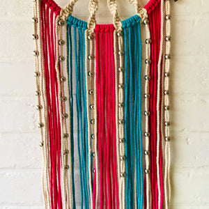 'Jasmine' spiral macrame dream catcher with ceramic hook