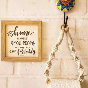 Combo with modern  macrame Touch | Restroom Decor