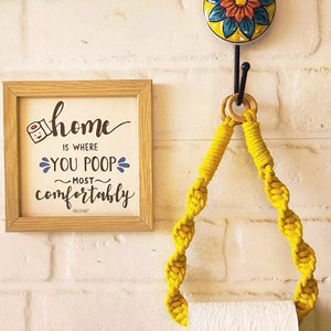 Combo with modern  macrame Touch | Restroom Decor