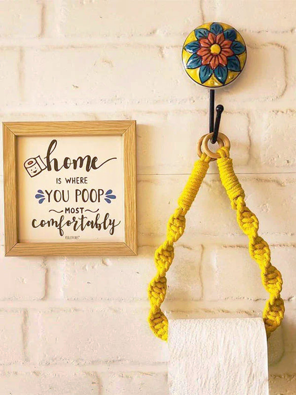 Combo with modern  macrame Touch | Restroom Decor