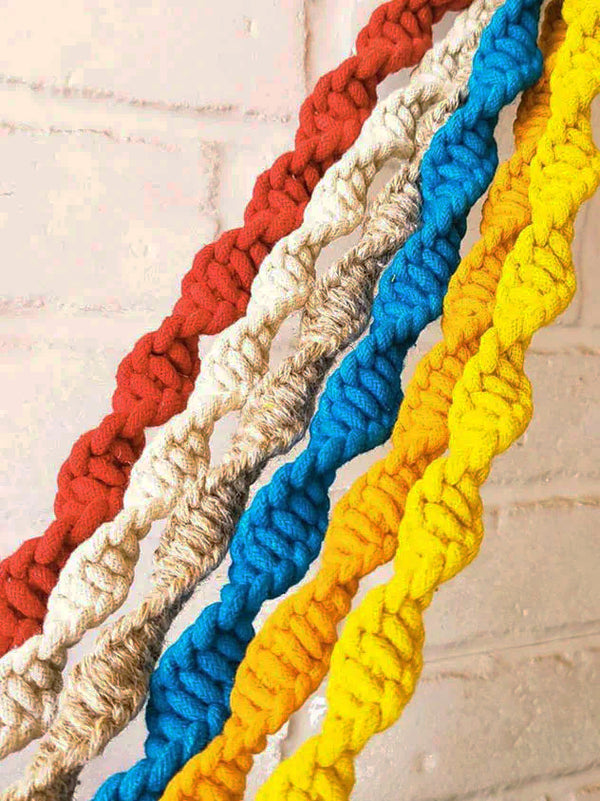 Combo with modern  macrame Touch | Restroom Decor