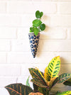 Mini Conical Planter | Blue Flowers