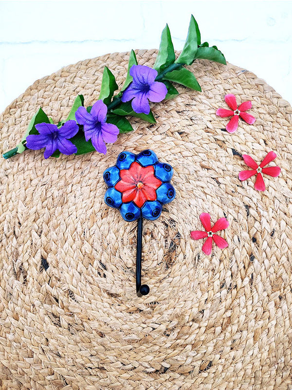 Ceramic Hooks | Blue Flower
