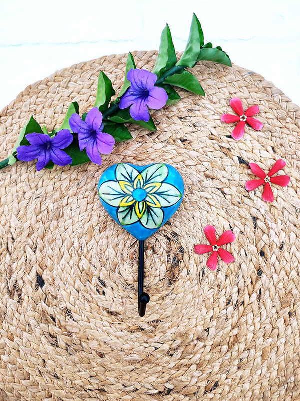 Ceramic Hooks | Blue Heart