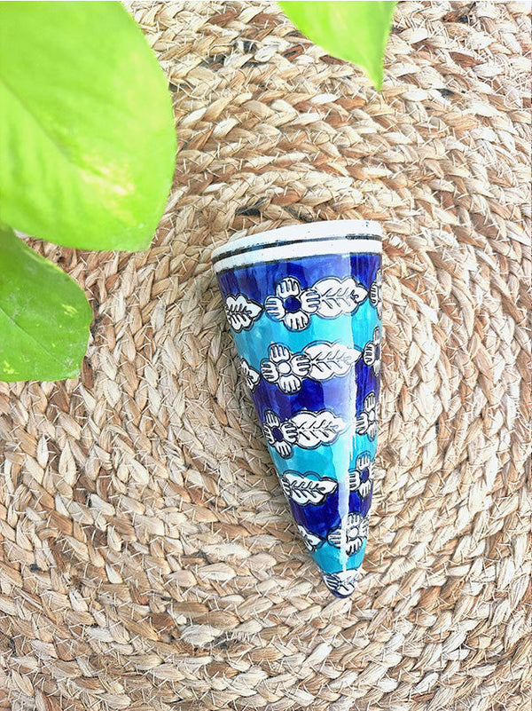 Mini Conical Planter | Blue Lines | Buy 3 get 3 offer applicable| USE CODE 