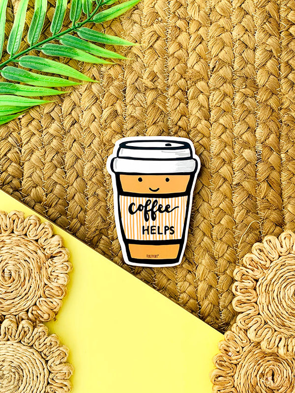 Coffee Helps | Shape Magnet