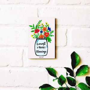 Count your blessings | 6x4 Inches Magnet/Stick-on