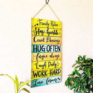 Family rules stay humble, count blessings....... Multi Tier Hanging