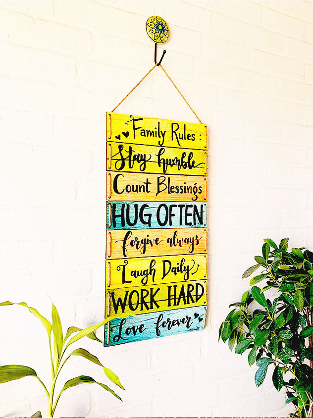 Family rules stay humble, count blessings....... Multi Tier Hanging