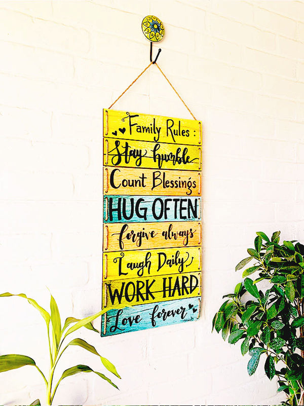 Family rules stay humble, count blessings....... Multi Tier Hanging