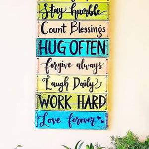 Family rules stay humble, count blessings....... Multi Tier Hanging
