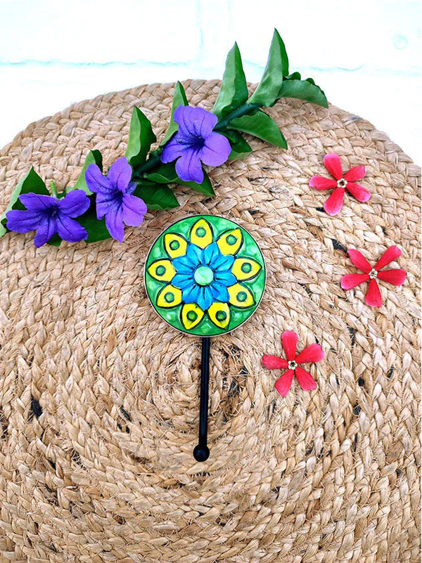 Ceramic Hooks | Green Round