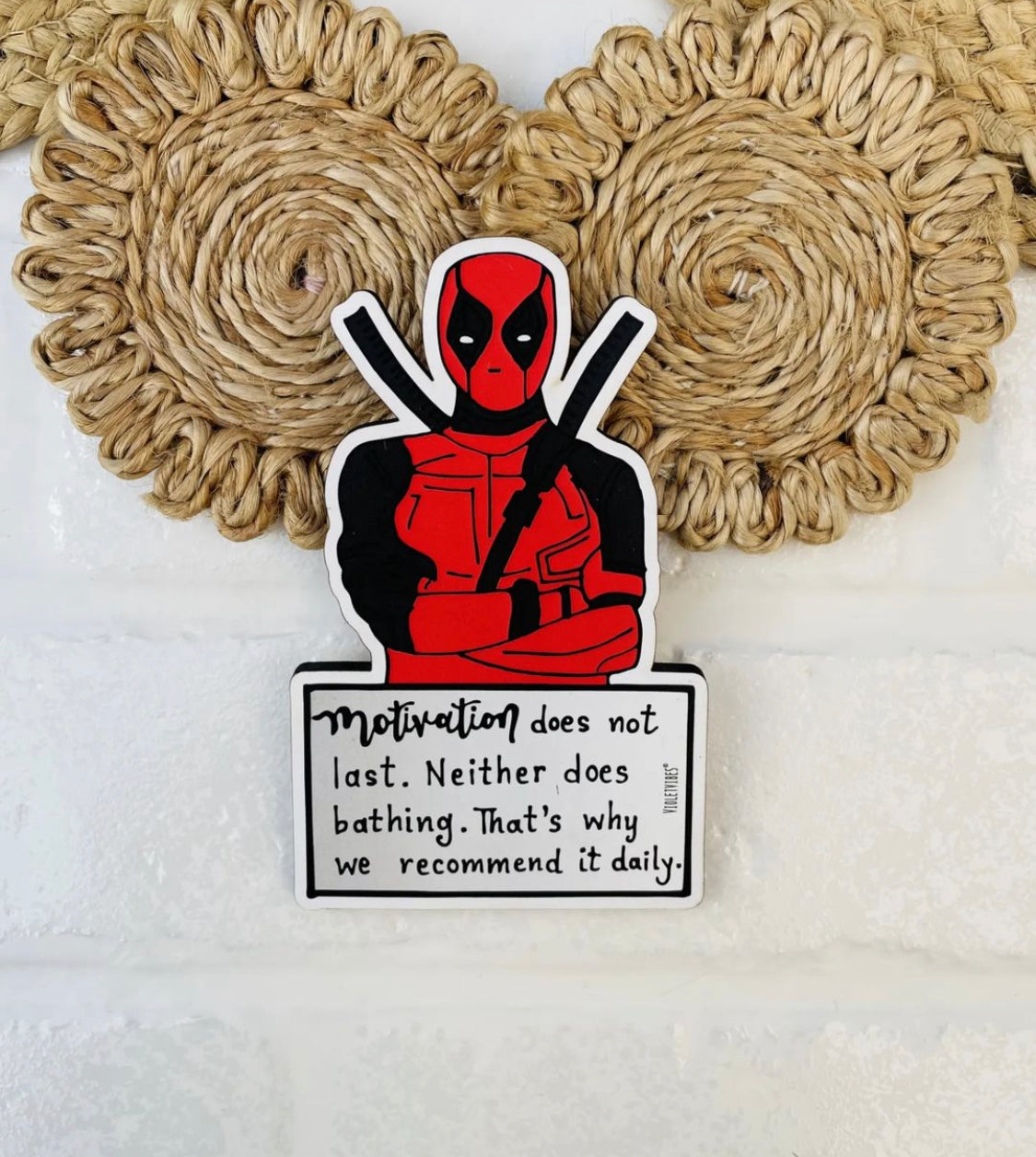 Deadpool- Wooden sticker