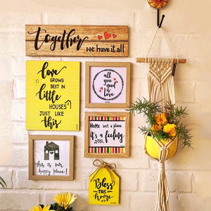 Love Grows In Little Houses Combo | Wall Decor