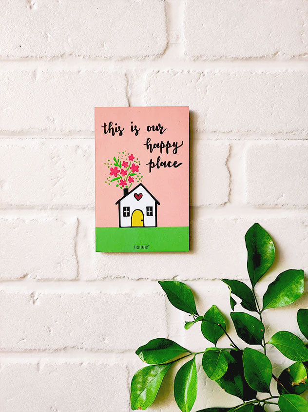 This is our happy place | 6x4 Inches Magnet/Stick-on
