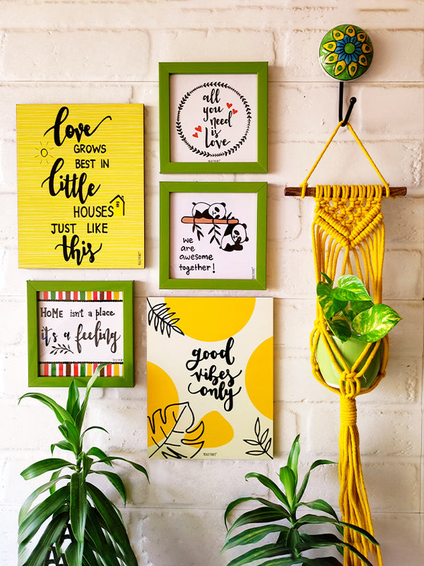 Shades of yellow and green Combo | Wall Decor