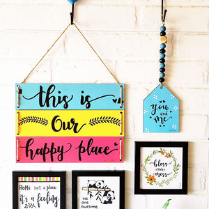 This is our happy place wall combo | Wall Decor