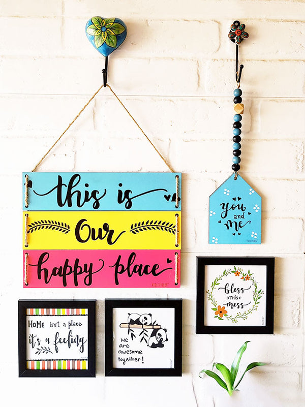 This is our happy place wall combo | Wall Decor