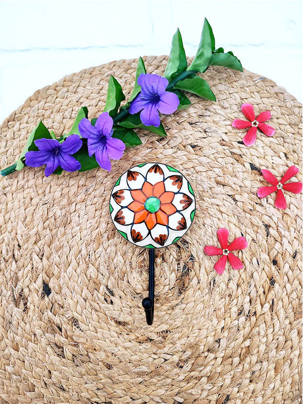 Ceramic Hooks | White Round