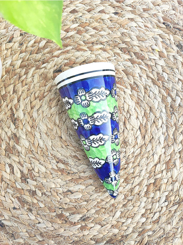 Mini Conical Planter | Blue Green Lines | Buy 3 get 3 offer applicable| USE CODE  