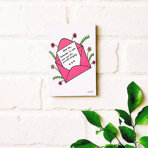 Dear me, Remember to take care and love yourself everyday | 6x4 inches Magnet/Stick-on