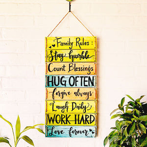 Family rules stay humble, count blessings....... Multi Tier Hanging