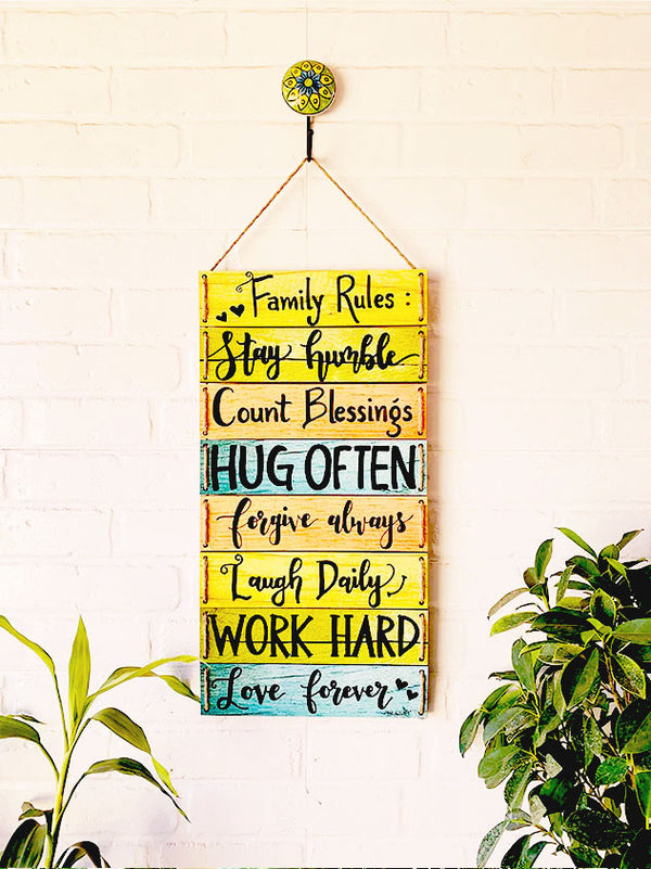 Family rules stay humble, count blessings....... Multi Tier Hanging