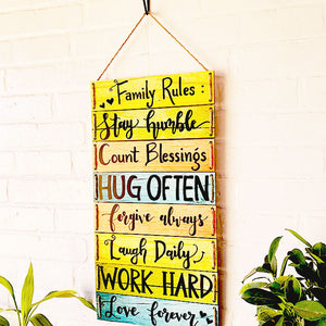 Family rules stay humble, count blessings....... Multi Tier Hanging