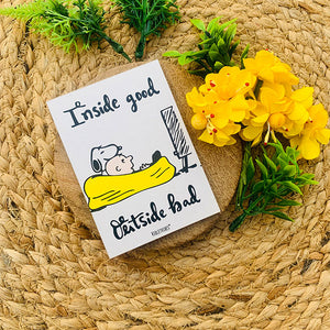 Inside good outside bad | 3.5 x 2.5 inches Magnet